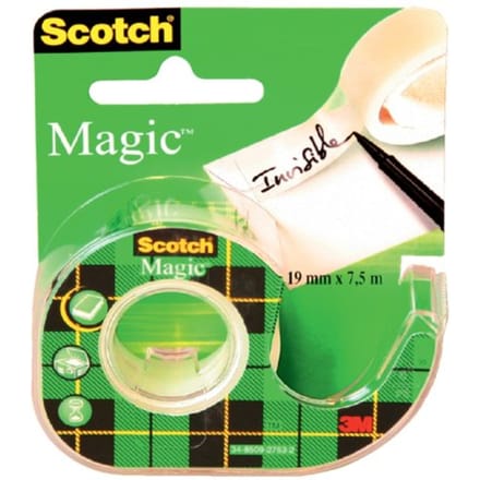 Plakband scotch magic 810 12mmx10m onzichtbaar + Plakbandhouder