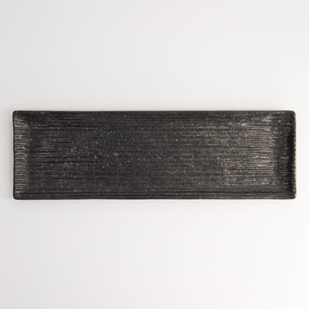 Tokyo Design Studio - Mino Craft Rechthoekig Bord - Zwart - 33,2 x 10,5 cm