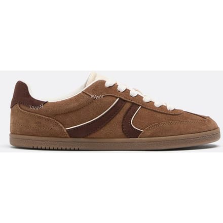 Stradivarius S011 Retro sneakers van leer  BRUIN 35