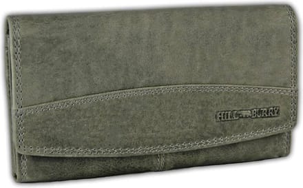 Hillburry VL777032 Dames Overslag Portemonnee - Leer - Grijs