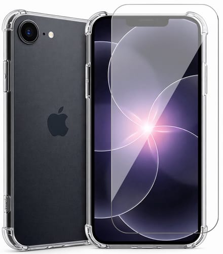 Hoesje geschikt voor iPhone 17e - Screenprotector Glas - Shockproof Transparant