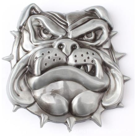 Bulldog riem gesp handgemaakte zelfgemaakte riem accessoires riem diy gray