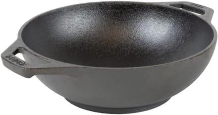 Mini-wok van gietijzer - 22,9 cm met dubbele lusgrepen