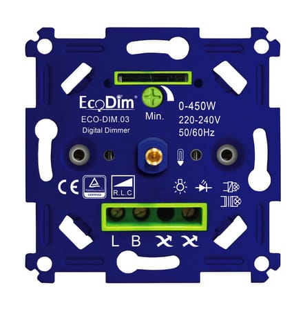 LED Dimmer 0-450 Watt – Fase aan en afsnijding - Universeel