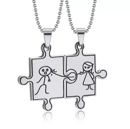 Vriendschapskettingen – Stainless Steel Puzzel Hanger Set - EmmyRovi