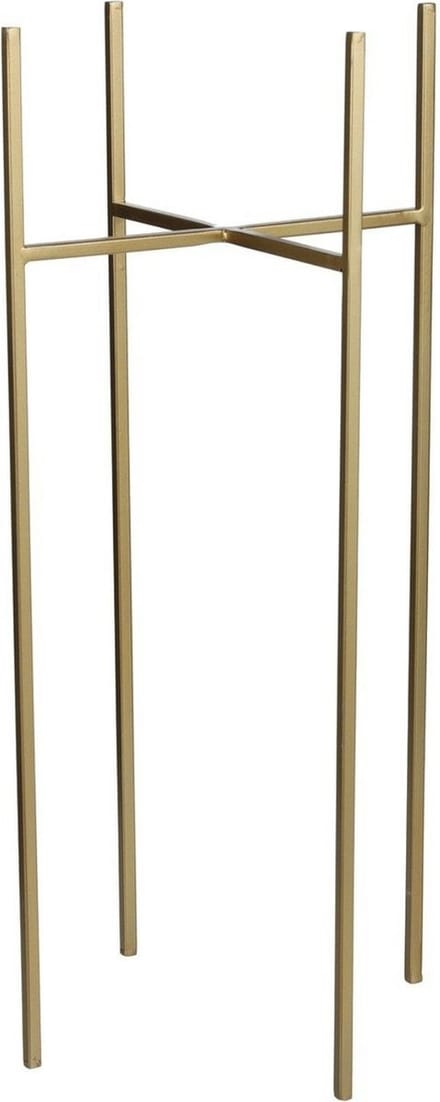 Mica Decorations - bloempot plantenpot standaard / verhoger - goud - B18.5 x H55 cm - metaal