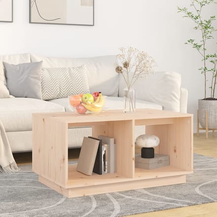 vidaXL - Salontafel - 80x50x40 - cm - massief - grenenhout