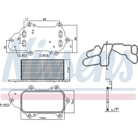 Olie radiator, motorolie NISSENS 91225