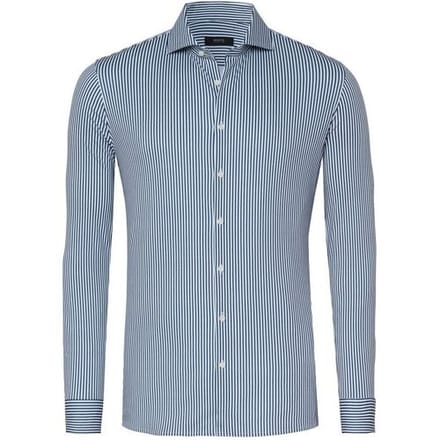 Desoto Luxury Overhemd Fine Vertical Stripes Donker Blauw / male