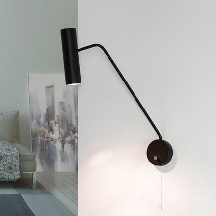 Licht-Erlebnisse - Eye - Wandlamp - GU10 - van - Metaal - in - Zwart