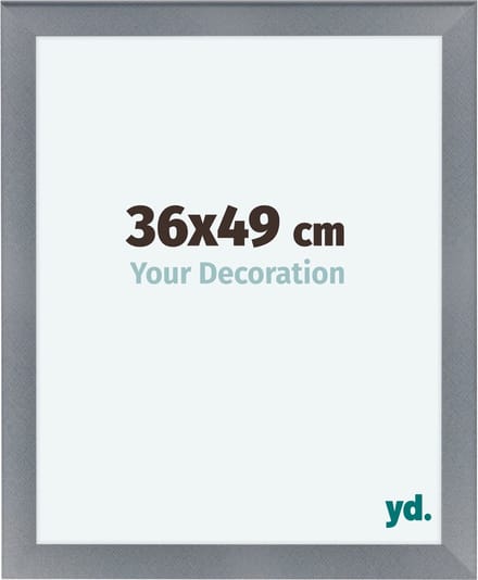 Your Decoration - Fotolijst 36x49 cm - MDF - Aluminium Geborsteld - Como