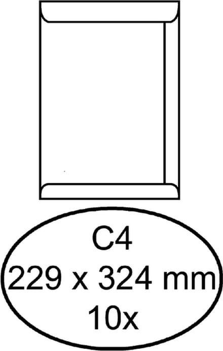 Akte Envelop C4 ZV Wit 58154