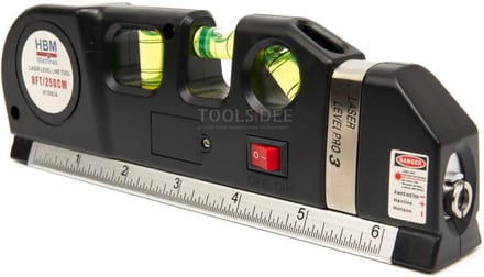 HBM Waterpas met Laser en Geïntegreerde Rolmaat 252 cm