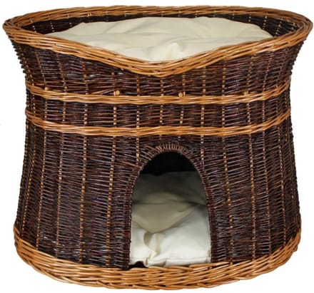 CRLYN® Rieten Hondenmand - Hondenbench - Hondenbed - Bruin
