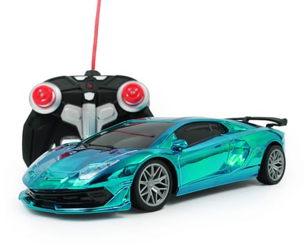 Zoem - Bestuurbare RC GT3 Sportauto 20cm Licht Blauw - 4 kanaals - Race Auto - Speelgoed