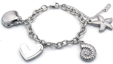 Damesarmband - Bedelarmband – RVS – zilverkleurig – cadeau – verstelbaar