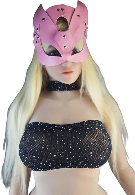 BNDGx ® - Erotische masker – BDSM – Bondage – Sm - zwart rollenspel roze masker kat