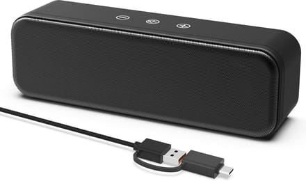 USB Computer Luidsprekers voor Desktop en Laptop - Kleine Soundbar met Diepe Bas en Kristalhelder Geluid