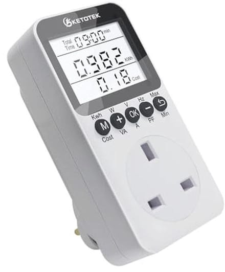 Energiekosten Meter met Backlight - Multifunctionele Vermogensmeter voor Thuisgebruik