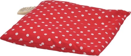 Druivenpitkussen Classico - 24 x 25cm - Rood met Witte Bollen