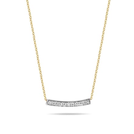 3605BDI Collier 14 krt geelgoud met diamant