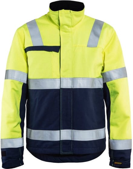 Blåkläder 4069-1514 Multinorm Winterjas Geel/Marineblauw maat L