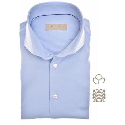 John Miller Overhemd Sophisticated Knit Shirt Licht Blauw / male