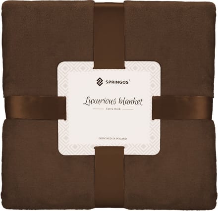 Springos Plaid | Sprei | Deken | Woonaccessoires | 150x200 cm | Bruin