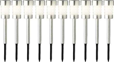 Tuinlampen Set Solar Zilver RVS 10 Stuks