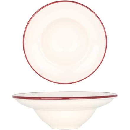 Bonna Kommetje - Linea Burgundy - Porselein - 23 cm - set van 2