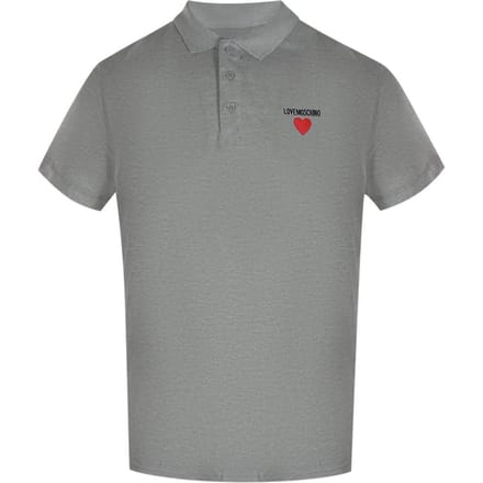 Love Moschino Herenpolo met korte mouwen (Grijs)