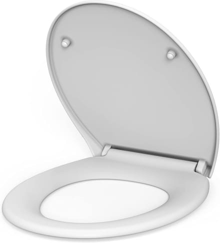 WC-bril in O‑vorm - Softclose, quick-release, antibacterieel, hoge draagkracht, wit