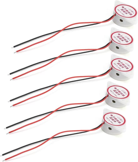 Alarmzoemer - Signaal Sirene - Waarschuwing Geven - Continu Pieptoon - 5 Stuks - Wit
