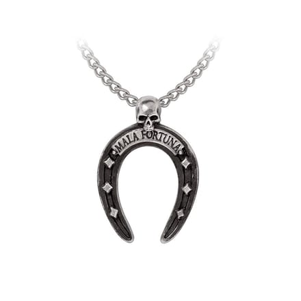 Alchemy Gothic - Gothic Halsketting - Mala Fortuna - zwart-zilverkleurig