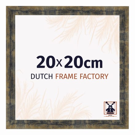 Fotolijst 20x20 cm - MDF - Blauw Goud Gemeleerd - Praag