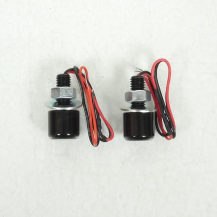 Paire Éclairage de plaque Led 12V anodisé noir pour moto scooter M8x125 Neuf