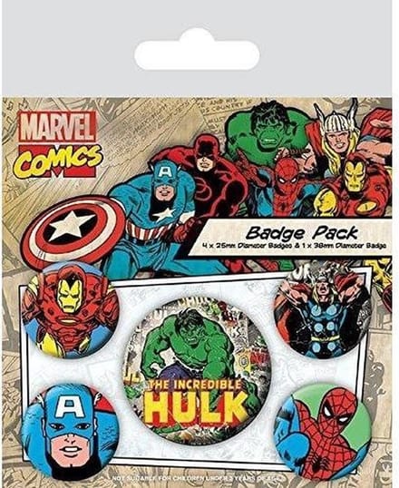 Marvel Comics The Hulk Buttons - Badge Pack met 5 badges