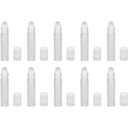 10pcs Flacon Roll-on 7ML Plastique Voyage Portable Vide Rechargeable Parfum Huile Essentielle Roller white