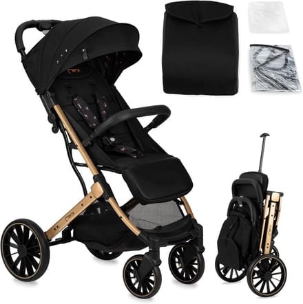 Buggy - Kinderwagen - Reizen met baby - Lichtgewicht en compact - 7.5 kg - Zwart