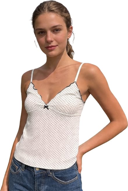 Zomer Shirt - Wit - Hemd - Stippen - Top - Dames