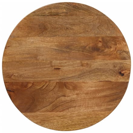vidaXL - Tafelblad - rond - Ø - 60x2,5 - cm - massief - ruw - mangohout