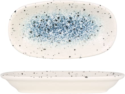 Rinart Serveerschaal - splash - Porselein - 16x9 cm - set van 2