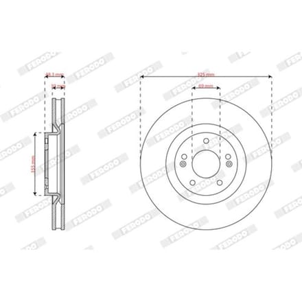 Remschijf FERODO DDF3242C, 2 stuk