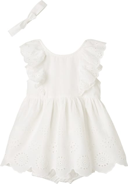 Vertbaudet Ceremonieset voor baby met jurk, bloomer en haarband
