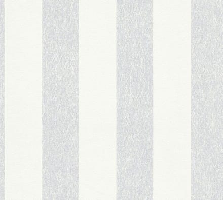 STREPEN BEHANG | Modern - zilver wit - A.S. Création Attractive 2