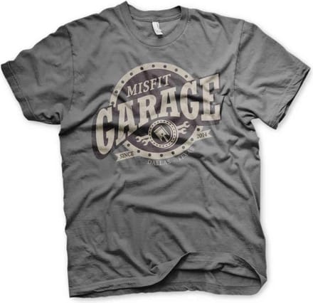 Misfit Garage Heren Tshirt -S- Piston Sign Grijs