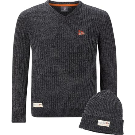 Jan Vanderstorm herren Jumper Met Kap - 52/54 - donkergrijs - Plus Size