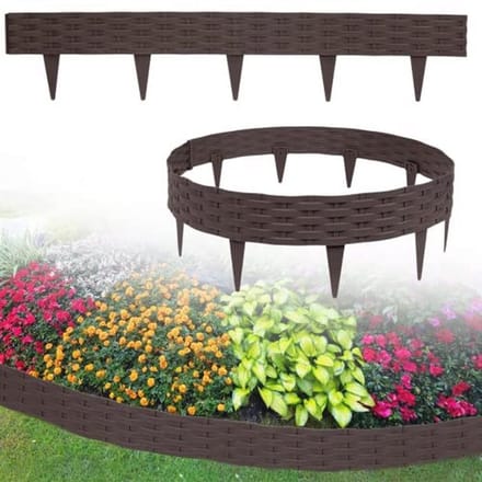 Gazonrand Kunststof - 10m Decoratieve Bloembedrand voor Tuin en Gazon