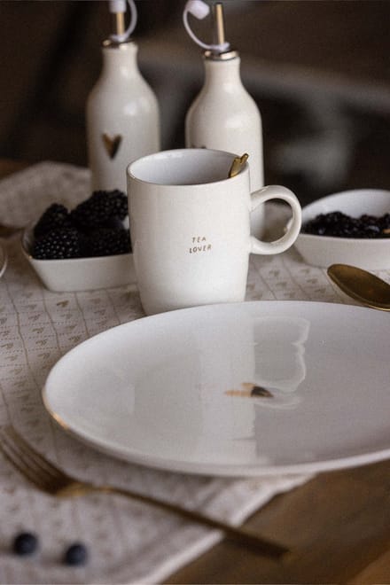 Zusss Theemok Tea Lover Wit/Goud Wit