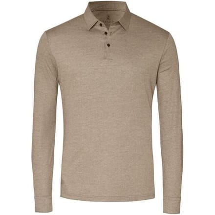 Desoto Polo Essential Kent Long Sleeve Licht Bruin / male